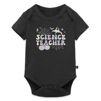 Professeur de sciences Halloween Cadeau d’enseignement des sciences - Body à manches courtes Premium Bébé - noir - Devant