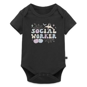 Spooky Social Worker Halloween Social Work Gifts - Baby Premium short-sleeve bodysuit - black - Front
