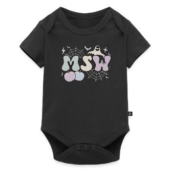 MSW Master Of Social Work Halloween Social Worker - Baby Premium short-sleeve bodysuit - black - Front