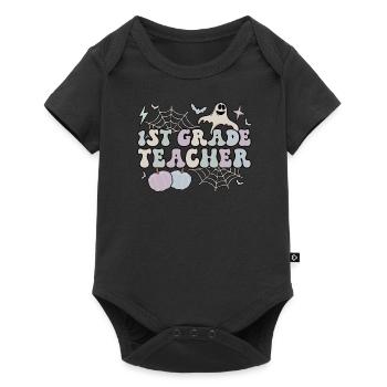 1st Grade Teacher Halloween 1st Team First Grade - Baby Premium Kurzarmbody - Schwarz - Vorne