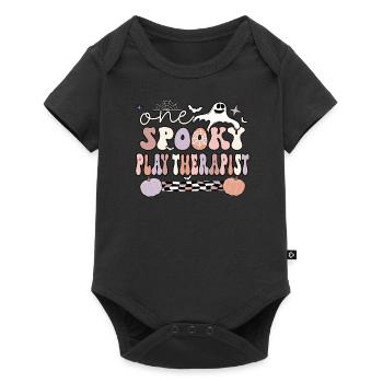 Thérapeute du jeu Halloween Cadeaux de thérapie par le jeu - Body à manches courtes Premium Bébé - noir - Devant
