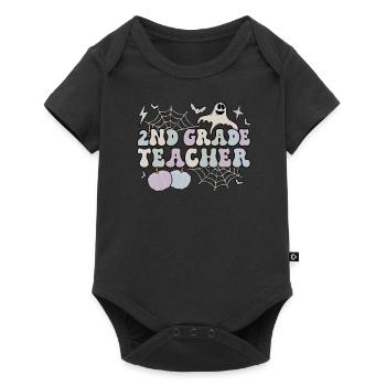 2nd Grade Teacher Halloween 2nd Team Second Grade - Baby Premium short-sleeve bodysuit - black - Front