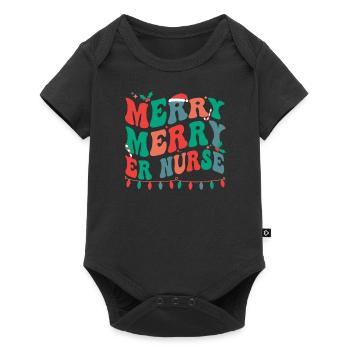 Emergency Room Nurse Christmas ER Nurse Xmas Gifts - Baby Premium short-sleeve bodysuit - black - Front