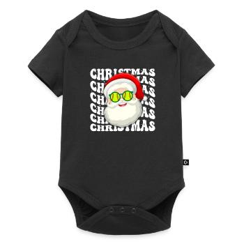 Softball Noël Joueur de softball Cadeau de Noël - Body à manches courtes Premium Bébé - noir - Devant