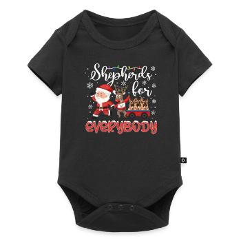 Berger anglais Noël Berger anglais Noël - Body à manches courtes Premium Bébé - noir - Devant