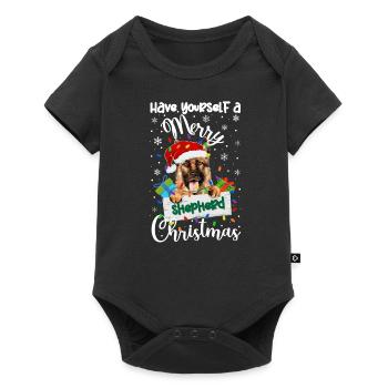 Berger anglais Noël Berger anglais Noël - Body à manches courtes Premium Bébé - noir - Devant