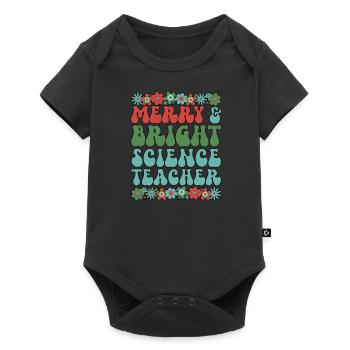 Professeur de sciences Noël Enseignement des sciences Noël - Body à manches courtes Premium Bébé - noir - Devant