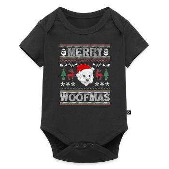 Westie Christmas Golden Dog Gift - Baby Premium short-sleeve bodysuit - black - Front