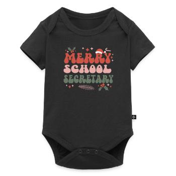 School Secretary Christmas School Office Xmas Gift - Baby Premium Kurzarmbody - Schwarz - Vorne