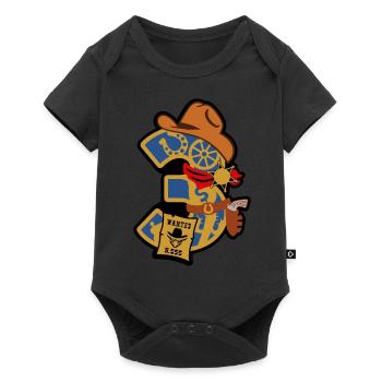 Cowboy 3. Geburtstagsparty Nummer 3 - 3 Jahre - Baby Premium Kurzarmbody - Schwarz - Vorne