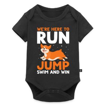 Dock Diving Design for Dog Jumping and Dock Dog - Baby Premium short-sleeve bodysuit - black - Front