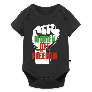 Soutien à la liberté des femmes - Body à manches courtes Premium Bébé - noir - Devant