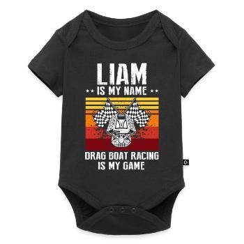 Conception de bateaux de course pour les courses de dragsters - Body à manches courtes Premium Bébé - noir - Devant