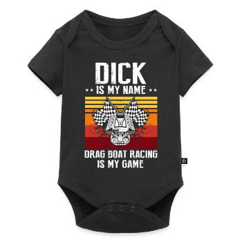 Conception de bateaux de course pour les courses de dragsters - Body à manches courtes Premium Bébé - noir - Devant