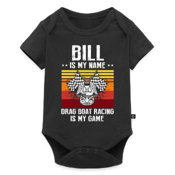 Conception de bateaux de dragster pour les plaisanciers de course - Body à manches courtes Premium Bébé - noir - Devant