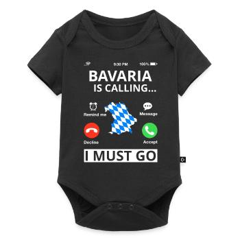 Bavaria Flag Used Look Bavarian Flag Vintage - Baby Premium short-sleeve bodysuit - black - Front