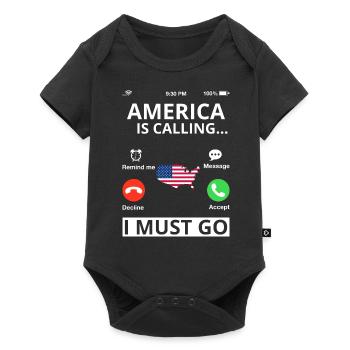 USA Flag America Flag Stars & Stripes Patriot - Body à manches courtes Premium Bébé - noir - Devant