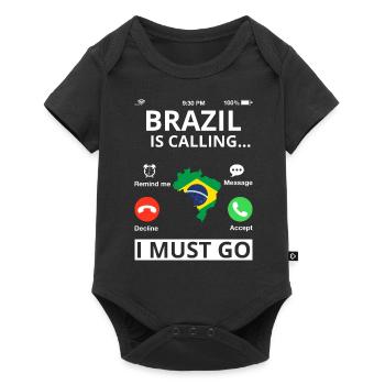 Drapeau Brésil Drapeau brésilien Amérique du Sud - Body à manches courtes Premium Bébé - noir - Devant