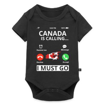Drapeau du Canada Feuille d’érable Drapeau canadien Canada - Body à manches courtes Premium Bébé - noir - Devant