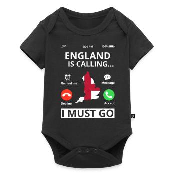 England Flag Vintage English Flag Used Look - Baby Premium short-sleeve bodysuit - black - Front