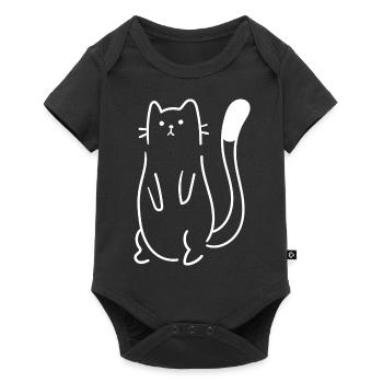 Joli animal de compagnie à dessiner une silhouette - Body à manches courtes Premium Bébé - noir - Devant