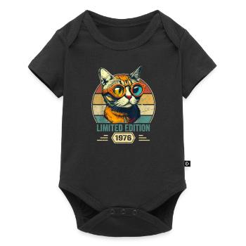 Awesome since 1976 Katze Geburtstag Geschenk - Baby Premium Kurzarmbody - Schwarz - Vorne