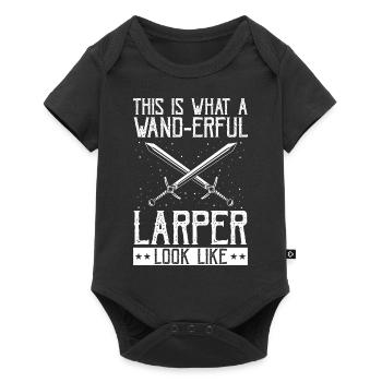 Larping for fantasy role-playing games and sword fights - Baby Premium short-sleeve bodysuit - black - Front