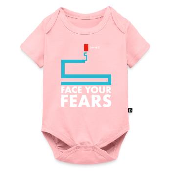 Lustige 90er 00er Jahre Crazy Maze Horror Jumpscare Prank - Baby Premium Kurzarmbody - Rosa - Vorne