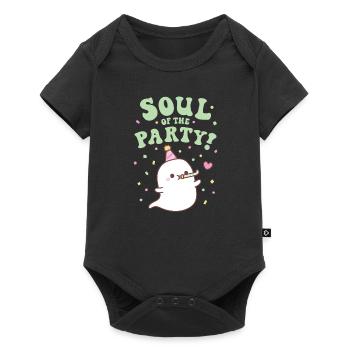 Cute Ghost Soul OF The Party Funny Pun - Baby Premium short-sleeve bodysuit - black - Front