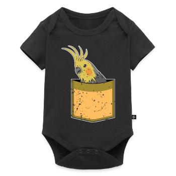 Parrot Bird Gift Chest Bag Nymph Parakeet - Baby Premium short-sleeve bodysuit - black - Front