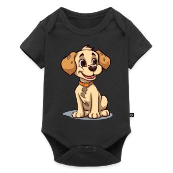 Niedliches Hundedesign für Hundebesitzer - Baby Premium Kurzarmbody - Schwarz - Vorne