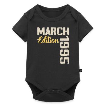 März 1995 Geburtstagsgeschenk März 1995 - Baby Premium Kurzarmbody - Schwarz - Vorne