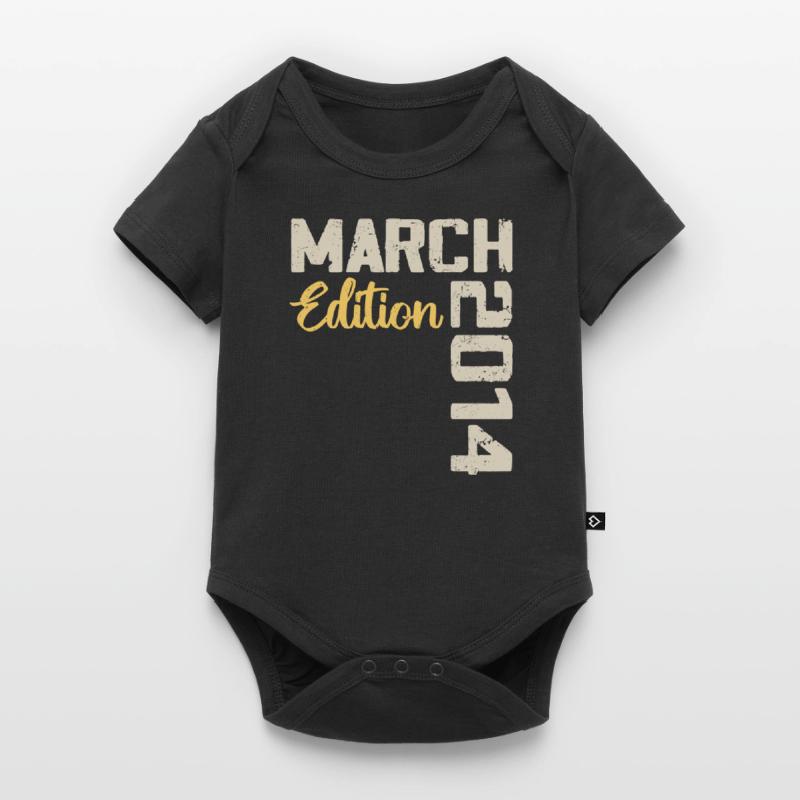 März 2014 Geburtstagsgeschenk März 2014 Baby Premium Kurzarmbody