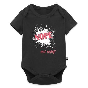 Nope not today - Baby Premium Kurzarmbody - Schwarz - Vorne