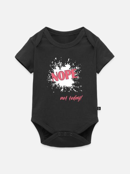 Nope not today - Baby Premium Kurzarmbody - Schwarz