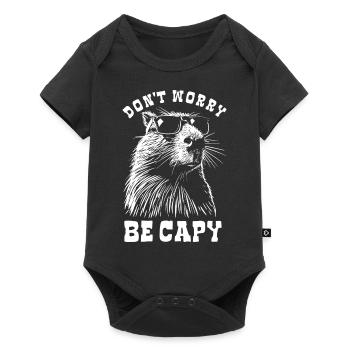 Capybara - Ne vous inquiétez pas, soyez capy - Spruch - Body à manches courtes Premium Bébé - noir - Devant