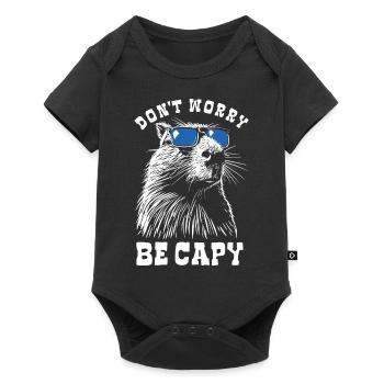 Capybara - Ne vous inquiétez pas, soyez capy - Spruch - Body à manches courtes Premium Bébé - noir - Devant