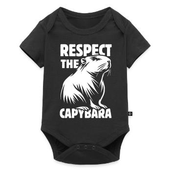 Respect Le Capybara - Spruch - Body à manches courtes Premium Bébé - noir - Devant