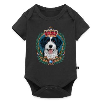 Lagotto Romagnolo avec couronne - Body à manches courtes Premium Bébé - noir - Devant