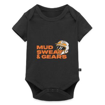 Mud Sweat & Gears ATV Design für Quad-Fahrer - Baby Premium Kurzarmbody - Schwarz - Vorne