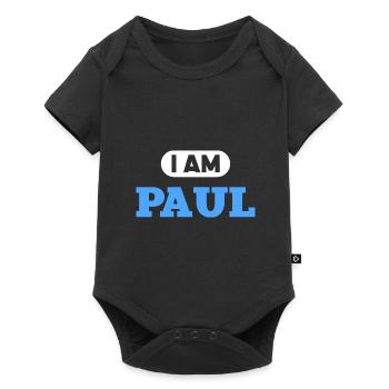 Paul Name Saying für stolze Pauls - Baby Premium Kurzarmbody - Schwarz - Vorne