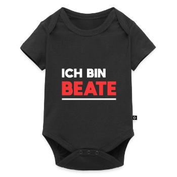Beate Name Spruch für stolze Beates - Baby Premium Kurzarmbody - Schwarz - Vorne