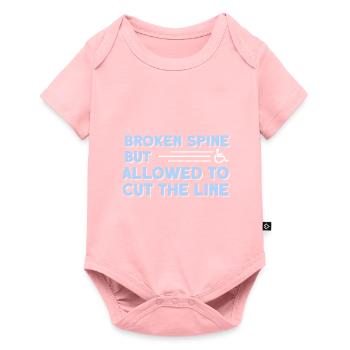 Accès en fauteuil roulant - Body à manches courtes Premium Bébé - rose - Devant