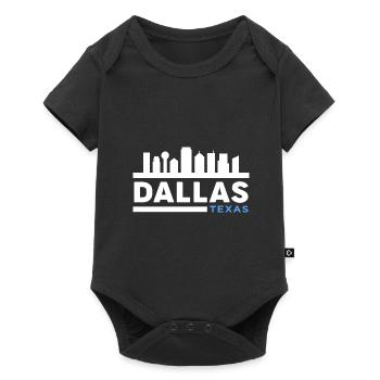 Skyline von Dallas Design für stolze Texaner - Baby Premium Kurzarmbody - Schwarz - Vorne