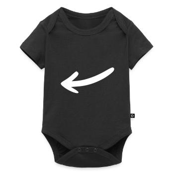 Pfeil Zeichnung Skizze weiß - Baby Premium Kurzarmbody - Schwarz - Vorne