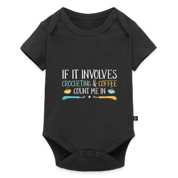 Coffee & Crochet - Baby Premium short-sleeve bodysuit - black - Front