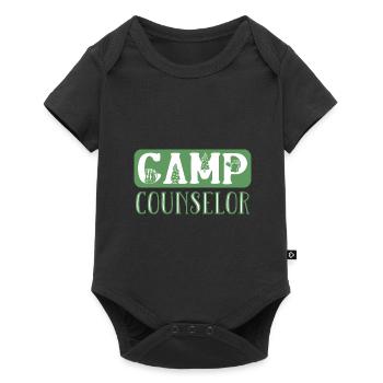 Zeltlager Leiter Sommercamp - Baby Premium Kurzarmbody - Schwarz - Vorne
