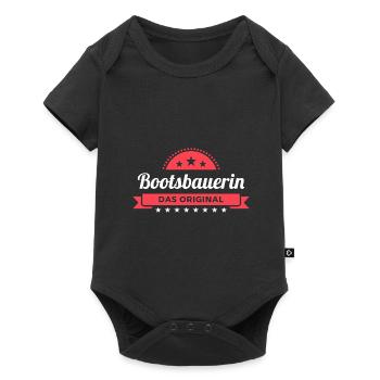 Bootsbauerin Design für stolze Handwerker - Baby Premium Kurzarmbody - Schwarz - Vorne