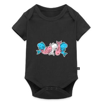 Trans Flag Fish Design for Trans People - Baby Premium short-sleeve bodysuit - black - Front