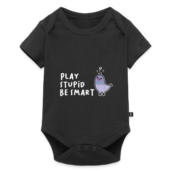 Smart Pigeon Fun Design for Pigeon Lovers - Baby Premium short-sleeve bodysuit - black - Front